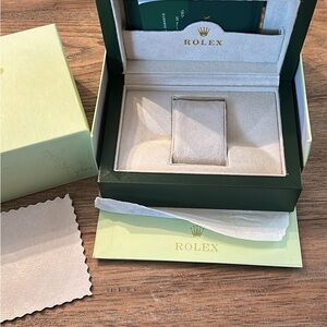 Rolex Green and Cream Watch Box